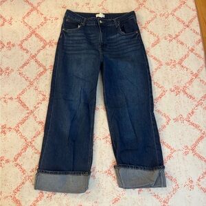 H&M Dark Blue Wide Leg Jeans